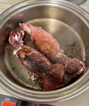 イカの丸焼き イカ,丸焼き,料理の写真素材