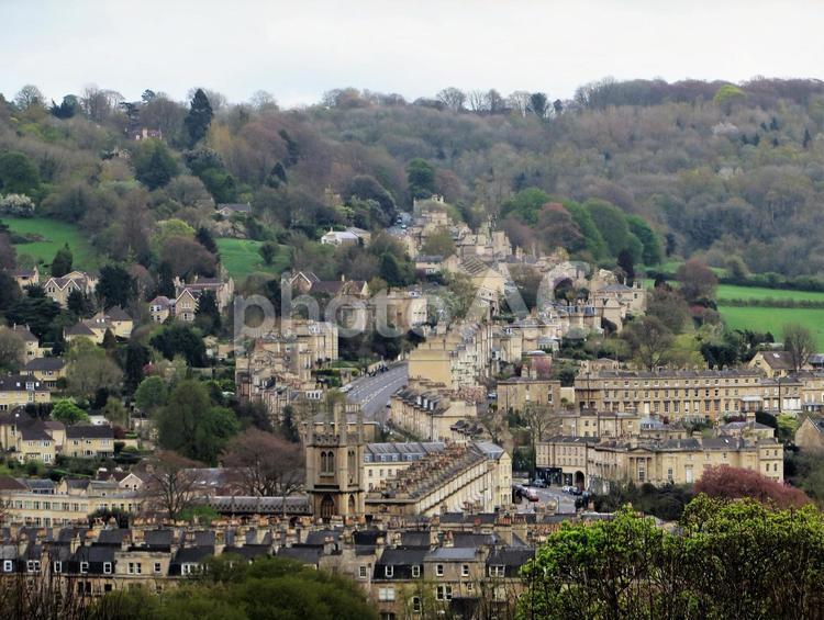 バースの住宅街 バース,イギリス,旧市街の写真素材