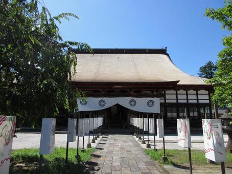 新潟県-浄興寺-本堂と参道 新潟県-浄興寺-本堂と参道の写真
