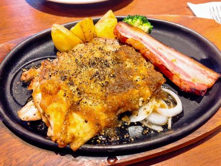 チキテキとベーコンのランチ チキテキとベーコンのランチ チキン,チキンステーキ,ベーコンの写真素材
