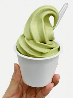 グリーンティーソフトクリーム グリーンティーソフトクリーム ソフトクリーム,グリーンティー,抹茶の写真素材