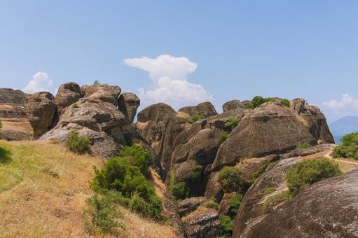 メテオラ 奇岩群 世界遺産の風景_2 メテオラ 奇岩群 世界遺産の風景_2 ギリシャ,メテオラ,奇岩群の写真素材