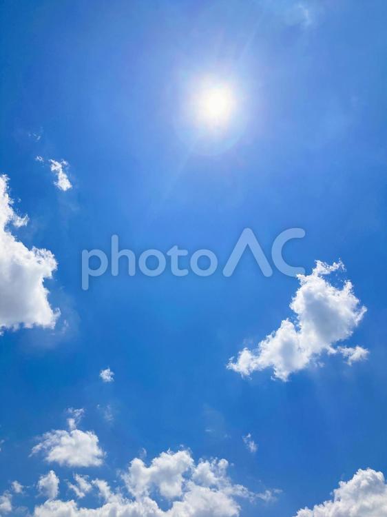 夏空 夏空,雲,白の写真素材