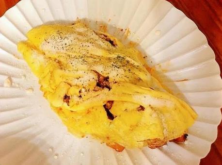 日本、家庭料理のオムレツ 日本、家庭料理のオムレツの写真