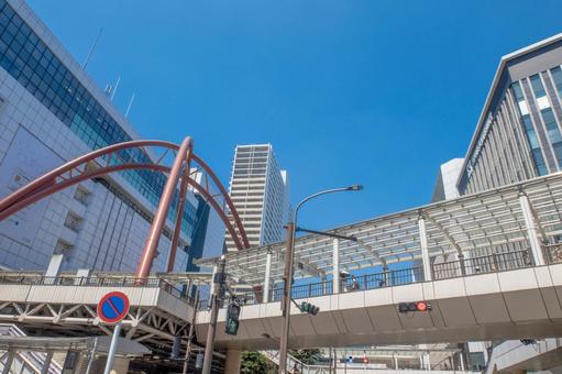 駅前の風景　立川駅(東京都) 街の風景とスナップ,立川駅,駅前の風景の写真素材