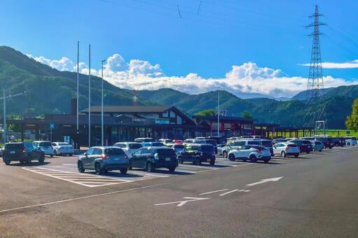 北陸自動車道 南条SA (上り) 日本,サービスエリア,高速道路の写真素材