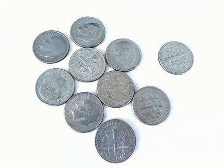 アメリカのコイン(10セント)5 アメリカのコイン(10セント)5 コイン,小銭,セントの写真素材
