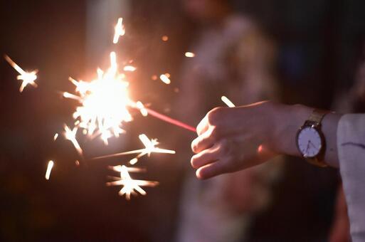 手持ち花火 花火,手持ち花火,夏の写真素材