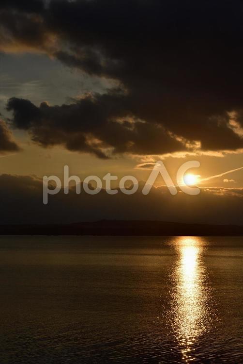 沖縄の夕暮れ 沖縄,夕日,海の写真素材