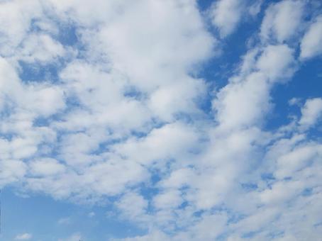 青空に白い雲 青空に白い雲の写真