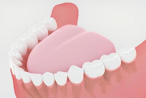 3D rendering of clean dentition, fileira de dentes, bastante, correção, JPG