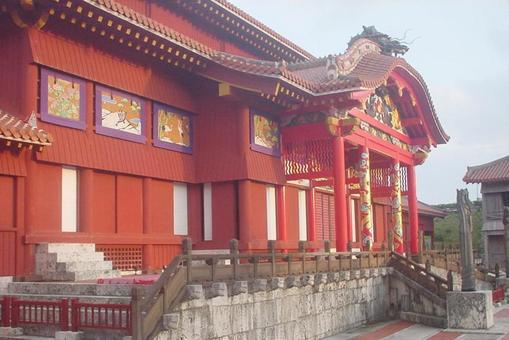 火災前の首里城　外観 首里城,沖縄,正殿の写真素材