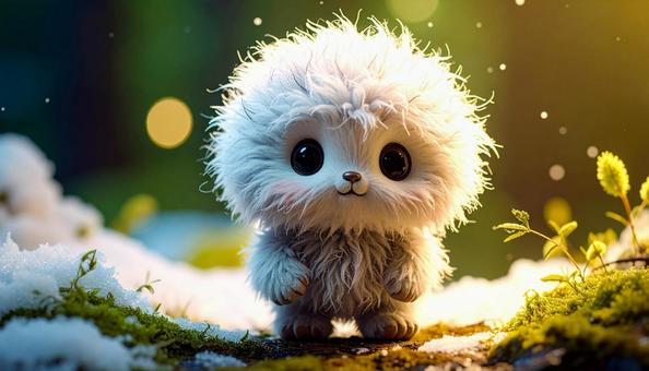 ふわふわのキャラクター ふわふわのキャラクターの写真