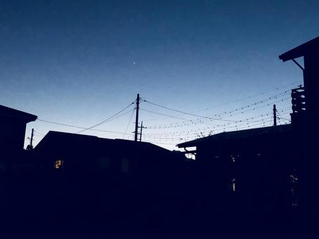 夕方 夕方 夕方,夜景,景色の写真素材