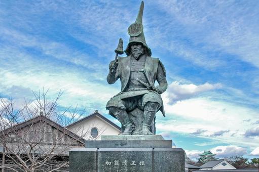名古屋 加藤清正像（愛知） 加藤清正,銅像,彫像の写真素材