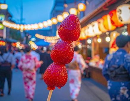 いちご飴の写真