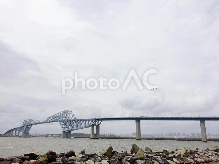 東京風景・東京ゲートブリッジ 東京ゲートブリッジ,東京港臨海大橋,恐竜橋の写真素材
