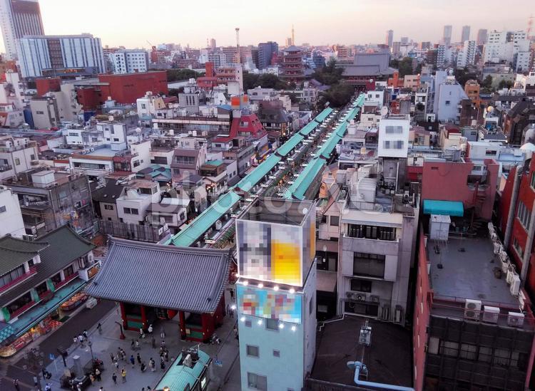 東京風景・浅草仲見世 浅草仲見世,東京都,東京の写真素材