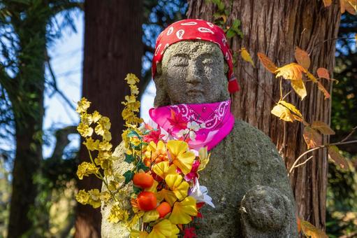 振袖地蔵⑷ お地蔵さん,振袖地蔵,宮城県の写真素材