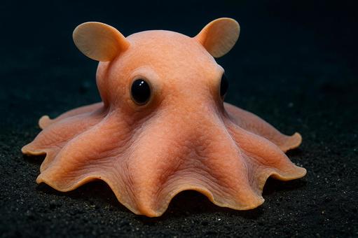 深海の不思議な生き物、かわいいメンダコ 深海の不思議な生き物、かわいいメンダコの写真