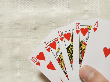 ロイヤルストレートフラッシュ ロイヤルストレートフラッシュ,ポーカー,トランプの写真素材