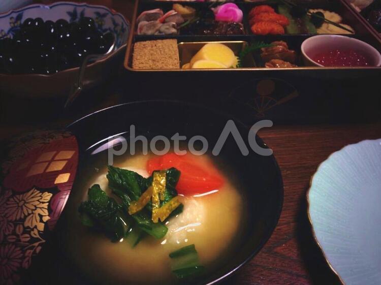 お正月のおせち料理・お雑煮 お正月,おせち,おせち料理の写真素材