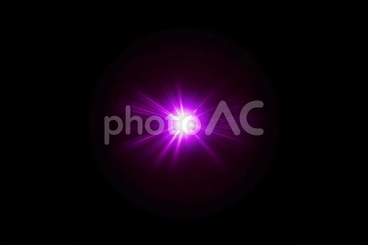 光のフレアエフェクト素材　紫 光,フレア,閃光の写真素材