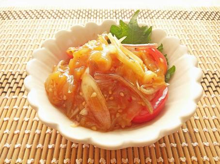 中華くらげとトマトの和え物 中華くらげとトマトの和え物 味付け,中華,くらげの写真素材