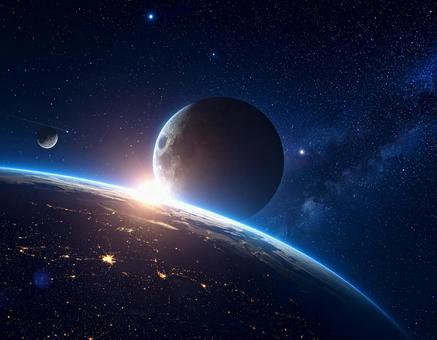 神秘的な宇宙空間 惑星 神秘的な宇宙空間 惑星の写真