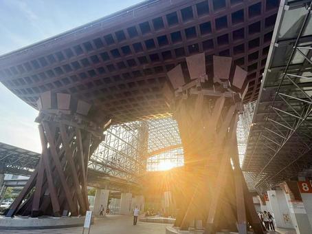 鼓門 鼓門 金沢駅,駅,金沢の写真素材
