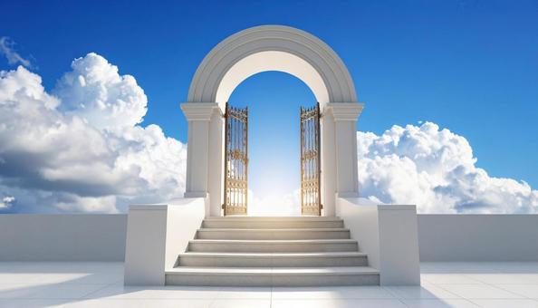 空への階段 空への階段の写真