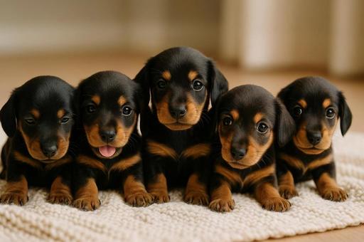 ミニチュアダックスフンドの赤ちゃん1 ミニチュアダックスフンドの赤ちゃん1の写真