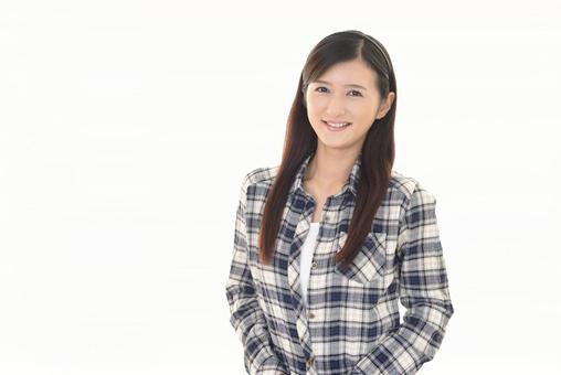 笑顔の女性 笑顔の女性の写真
