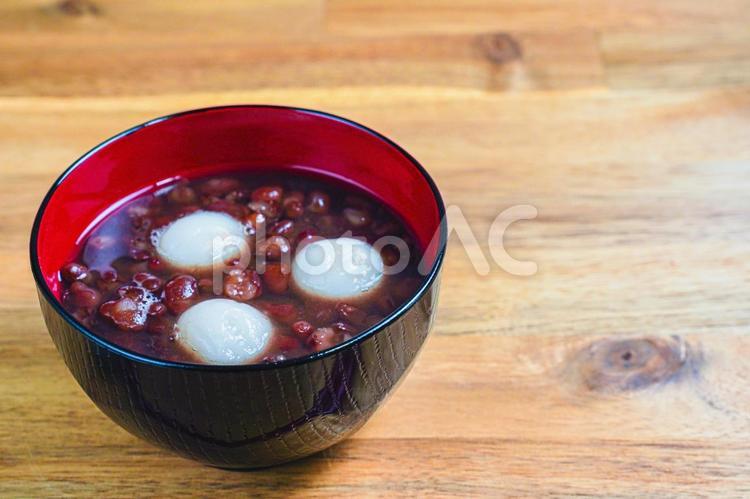 白玉ぜんざい ぜんざい,白玉,小豆の写真素材