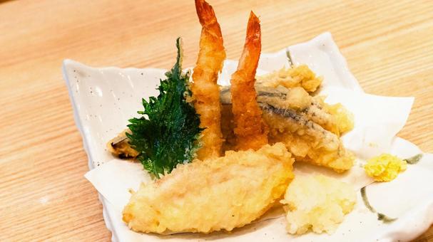 Photo, tempura, assorted, ebina temple, 