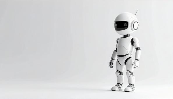 かわいいロボット、コピースペース かわいいロボット、コピースペースの写真