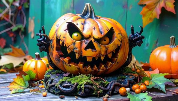 邪悪なジャックオランタン ハロウィン小物 邪悪なジャックオランタン ハロウィン小物の写真