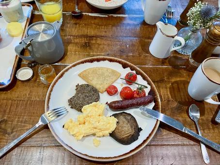 スコットランドの朝食 スコットランドの朝食 朝食,スコットランド,イギリスの写真素材