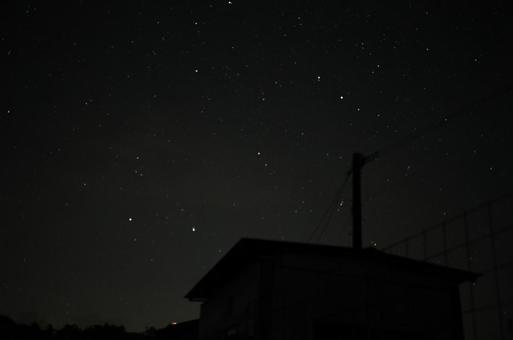 星空と煙突 星空と煙突の写真