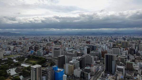 【香川】高松港周辺の展望 高松港,高松駅,展望台の写真素材
