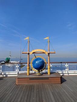 海ほたる 海ほたる,海,空の写真素材