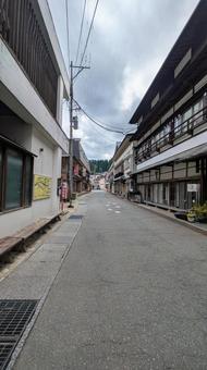 山形県肘折温泉の温泉街 山形県肘折温泉の温泉街の写真