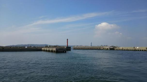 日間賀島の船着き場 日間賀島,船着き場,漁港の写真素材