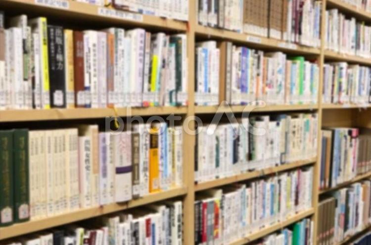 図書館の本棚のイメージ（ぼかし加工済） 図書館,図書室,本棚の写真素材