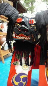 獅子舞 祭り,正月,無病息災の写真素材