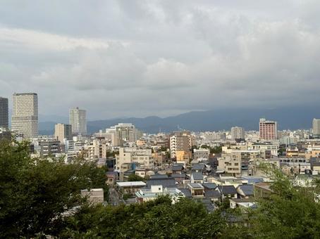 福井県　足羽山からの福井市街地の眺め 福井県,足羽山,福井の写真素材