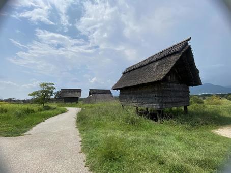 吉野ヶ里 住居,縄文,縄文時代の写真素材
