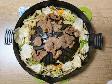 ジンギスカン 食べる前 ジンギスカン 食べる前 ジンギスカン,ふるさと納税,鍋の写真素材