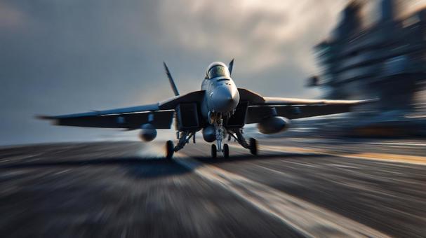 空母から離陸する戦闘機3 空母から離陸する戦闘機3の写真