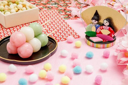 ひな祭りのイメージ お雛様,ひな人形,御代理様の写真素材